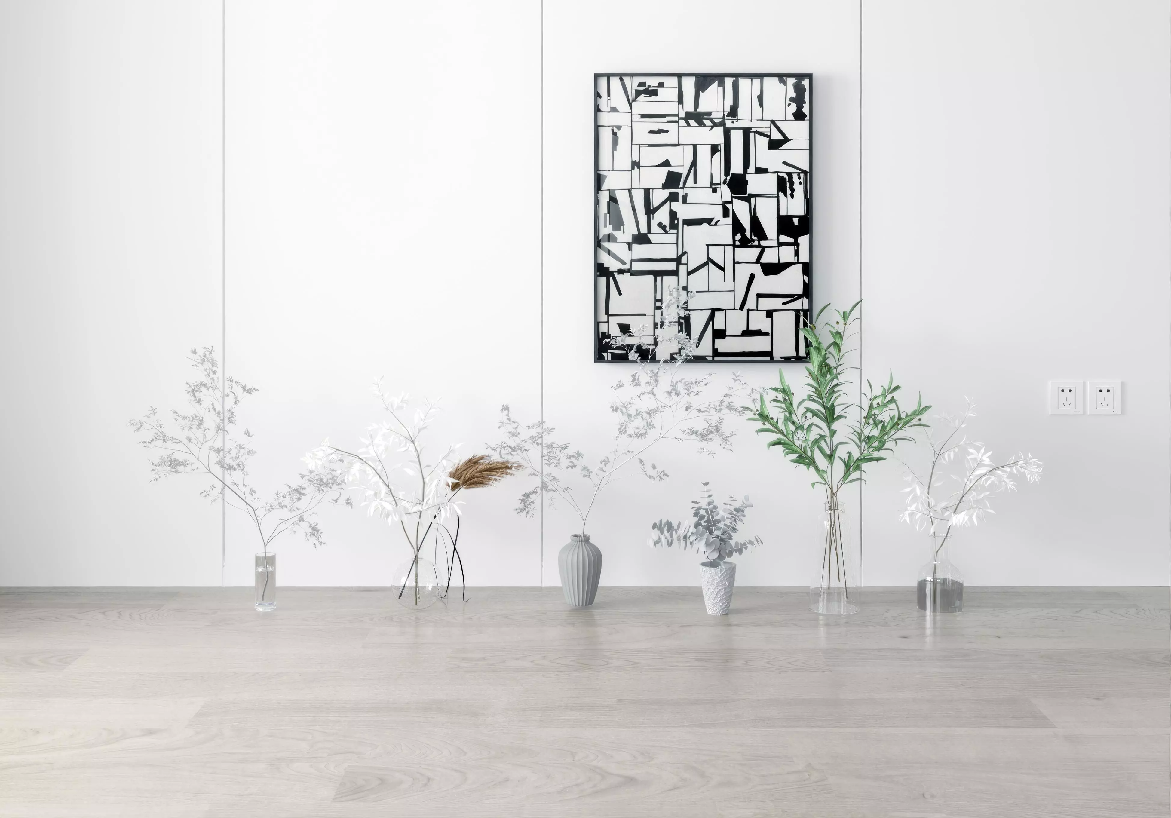 vase Modern flower 3D model