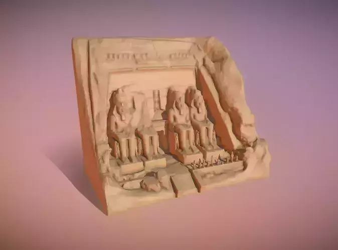 Abu Simbel Ramses II Temple 3d pintable