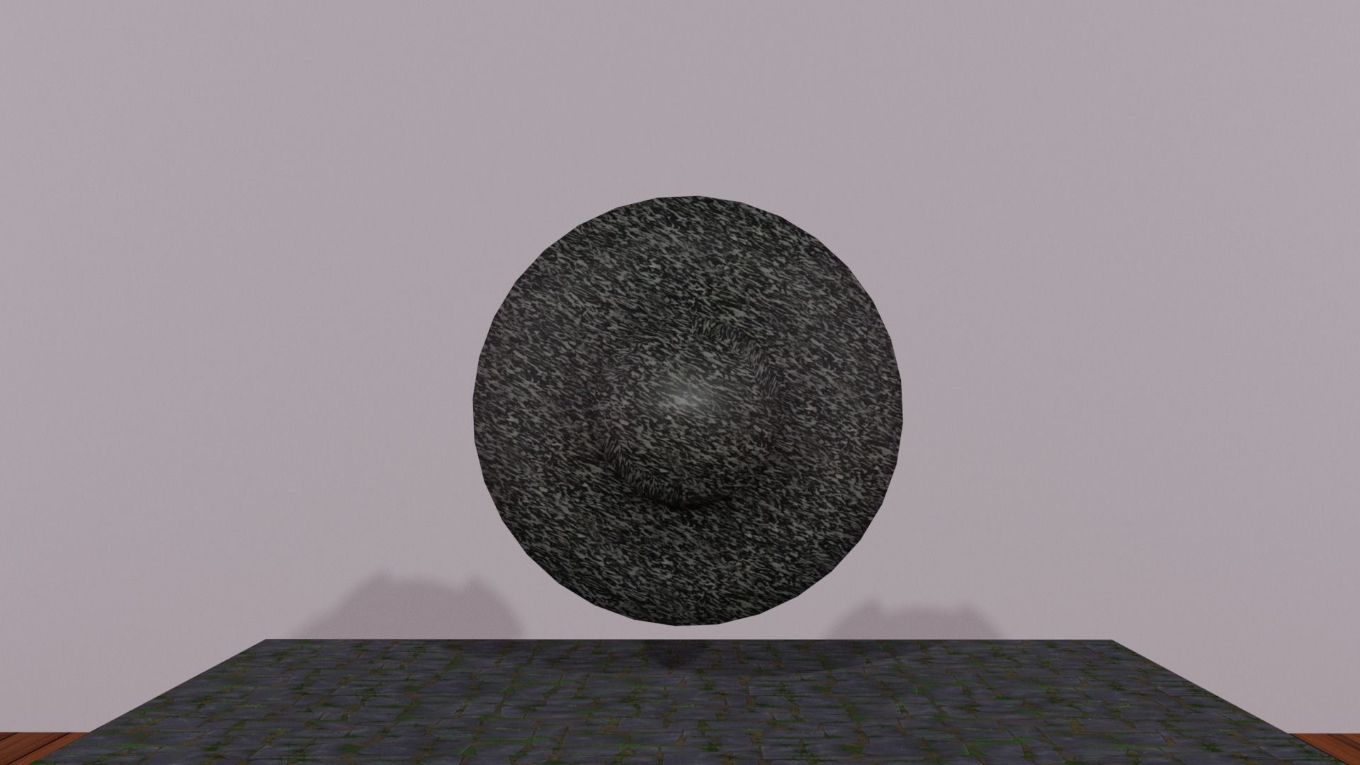 Stylized Japanese Toro or Stone Lamp in Dark Black Granite Low-poly 3D model_4