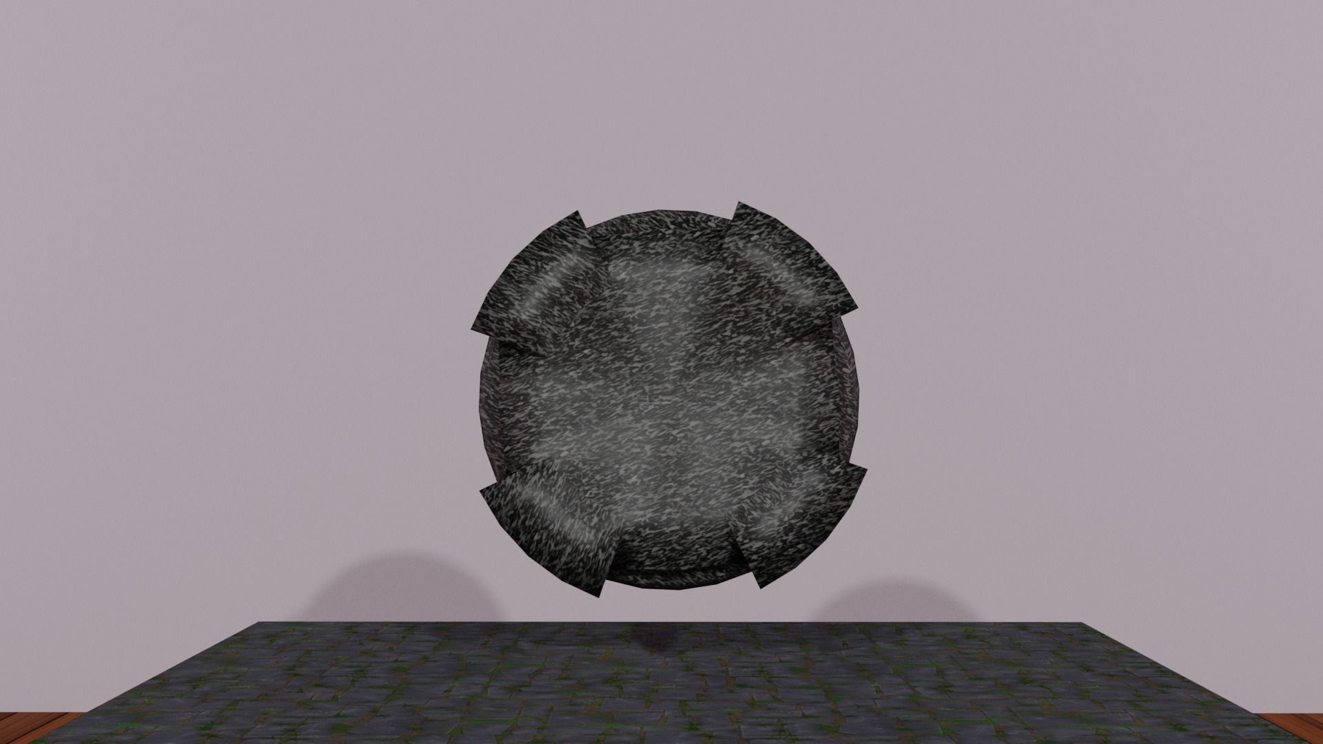 Stylized Japanese Toro or Stone Lamp in Dark Black Granite Low-poly 3D model_5