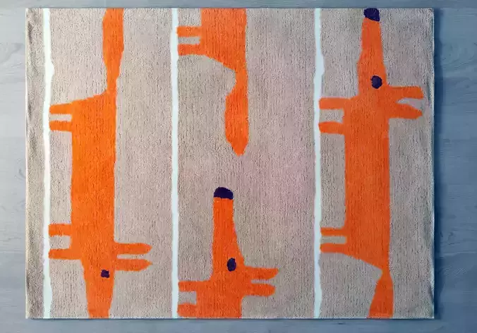 cartoon dog Modern pattern carpet