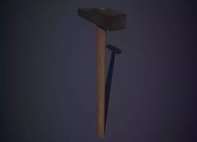 Old hammer and new hammers texture Low-poly 3D model