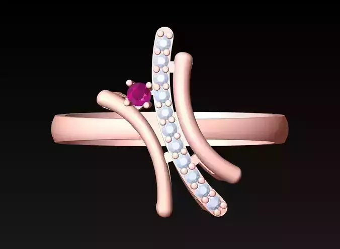 Diamond Ring - Womens Rings - N2143 3D print model