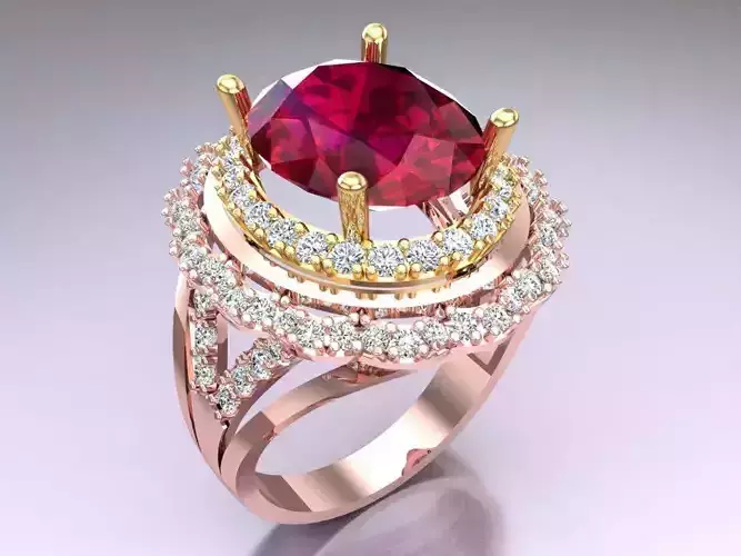 Oval Stone Ring - Womens Rings - N2146