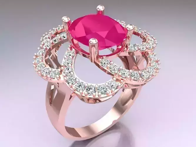 Oval Stone Ring - Womens Rings - N2170