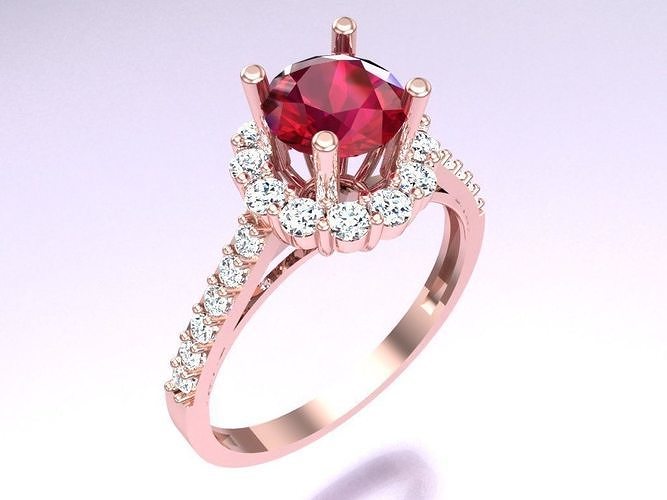 Diamond Ring - Womens Rings - N2194 3D print model