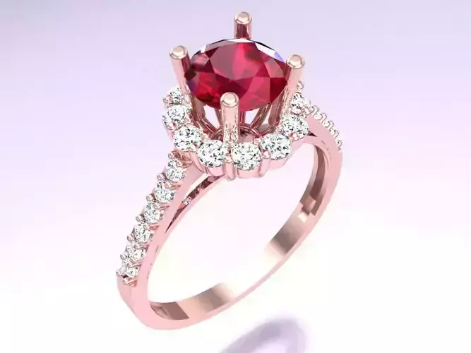 Diamond Ring - Womens Rings - N2194 3D print model