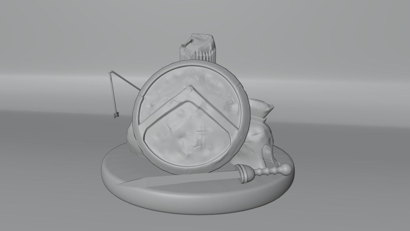 Echoes of Conflic-Battle-Adorned Roman Tribute in 3D Sculpture 3D print model_4