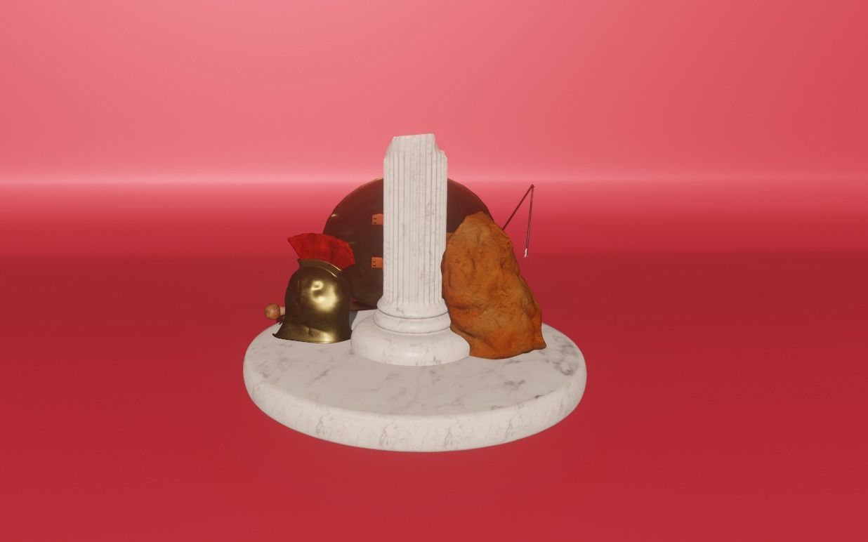 Echoes of Conflic-Battle-Adorned Roman Tribute in 3D Sculpture 3D print model_3