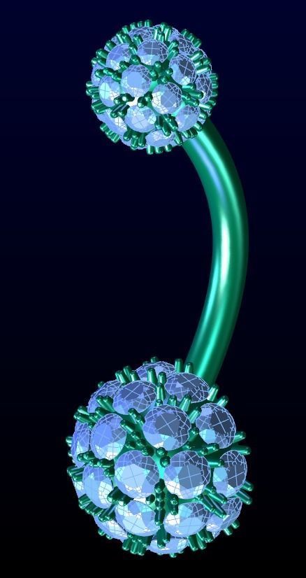 Diamond Navel Piercing 3D print model_4