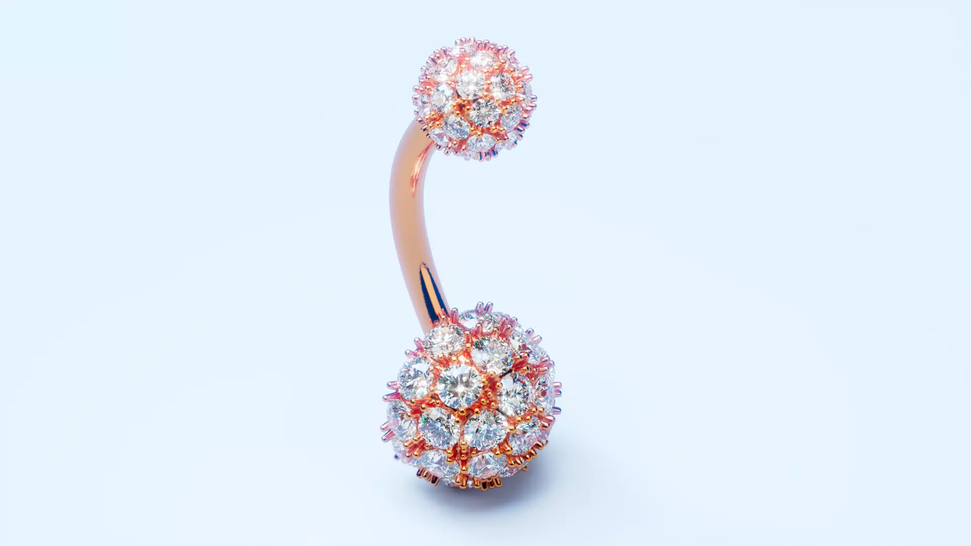 Diamond Navel Piercing 3D print model_0