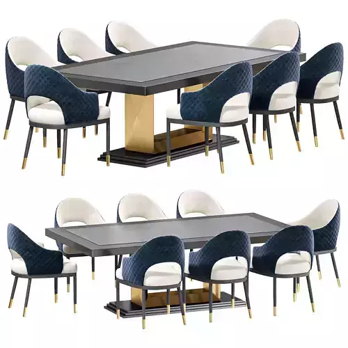 Bronze Dining Table and Monarh chair