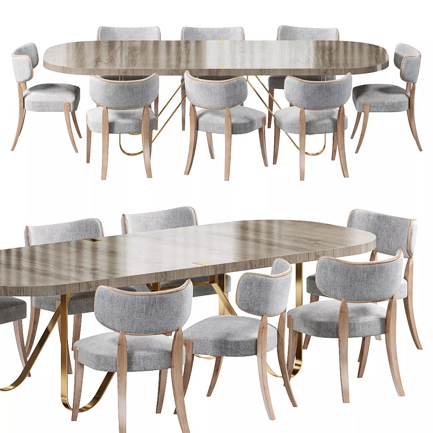 Contemporary Fixed Barrel Table II by LuxDeco 3D model_0