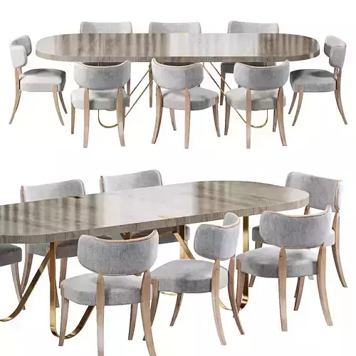 Contemporary Fixed Barrel Table II by LuxDeco