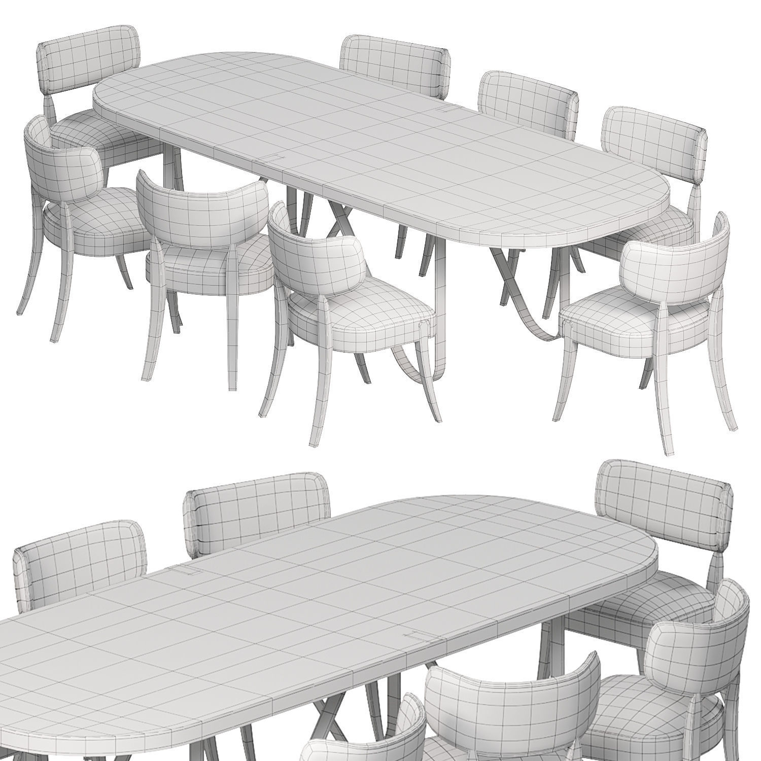 Contemporary Fixed Barrel Table II by LuxDeco 3D model_2