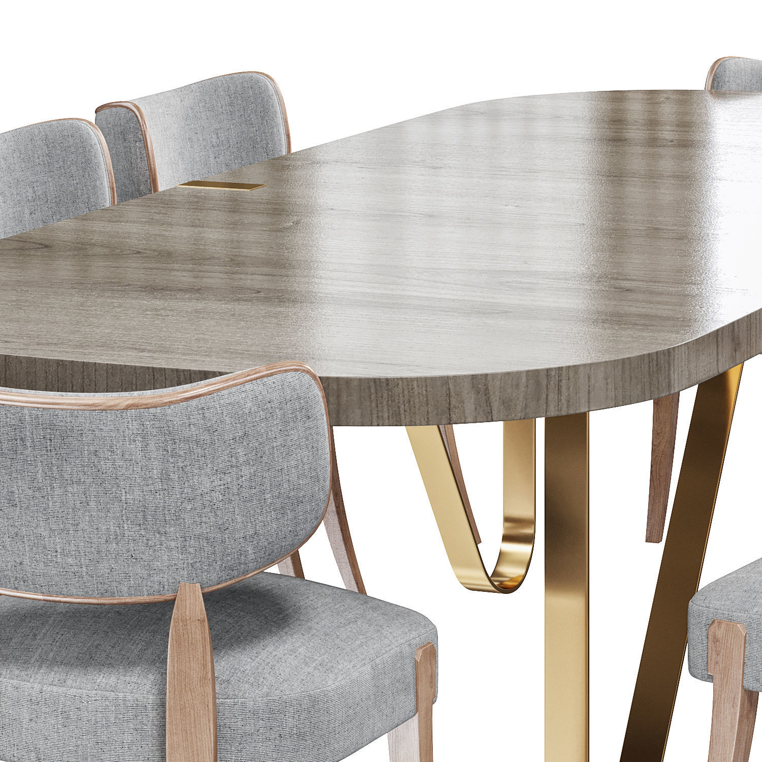 Contemporary Fixed Barrel Table II by LuxDeco 3D model_1