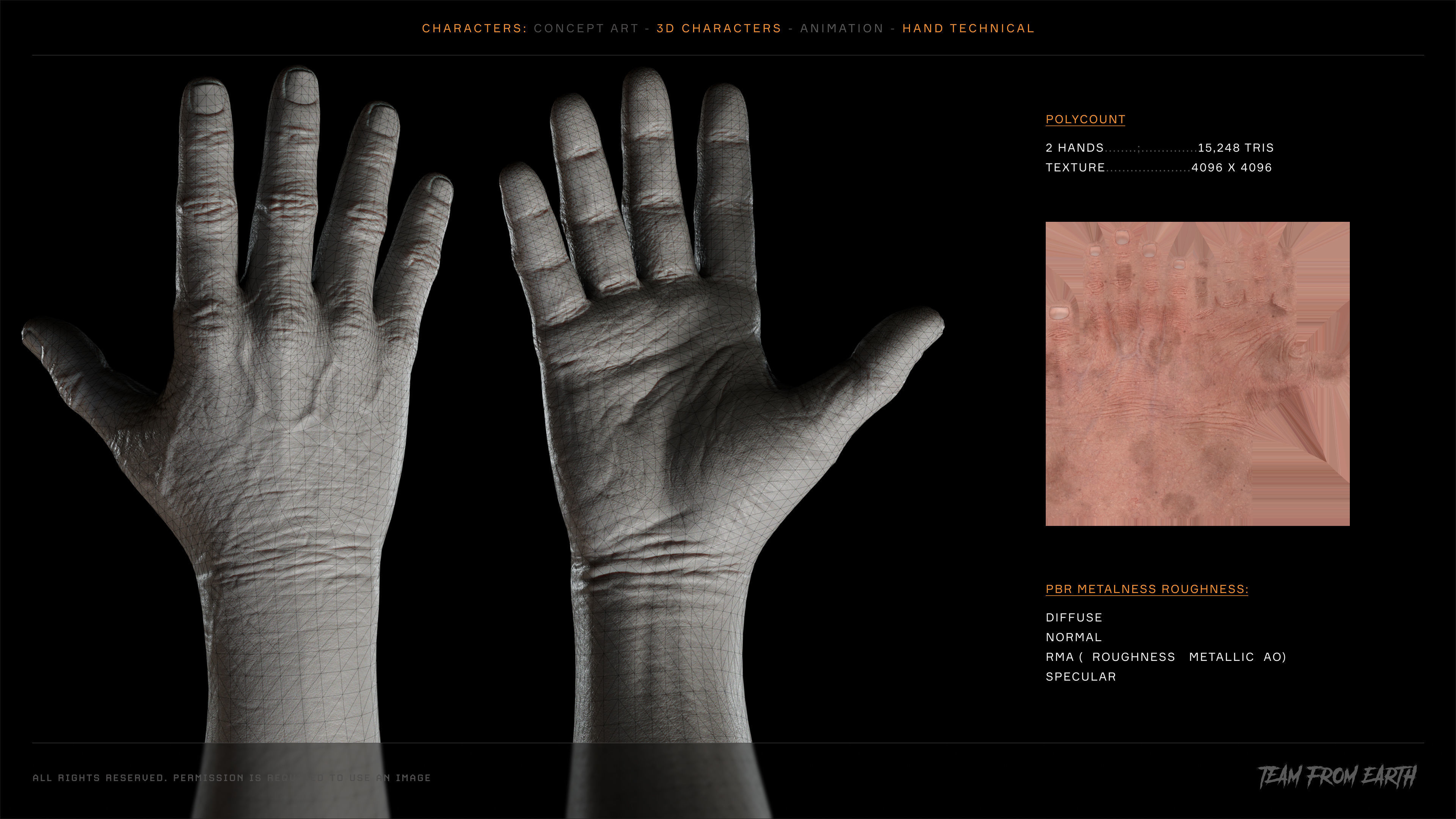 Vintage 3D model of Santa Clause animated for Unreal engine Low-poly 3D model_11