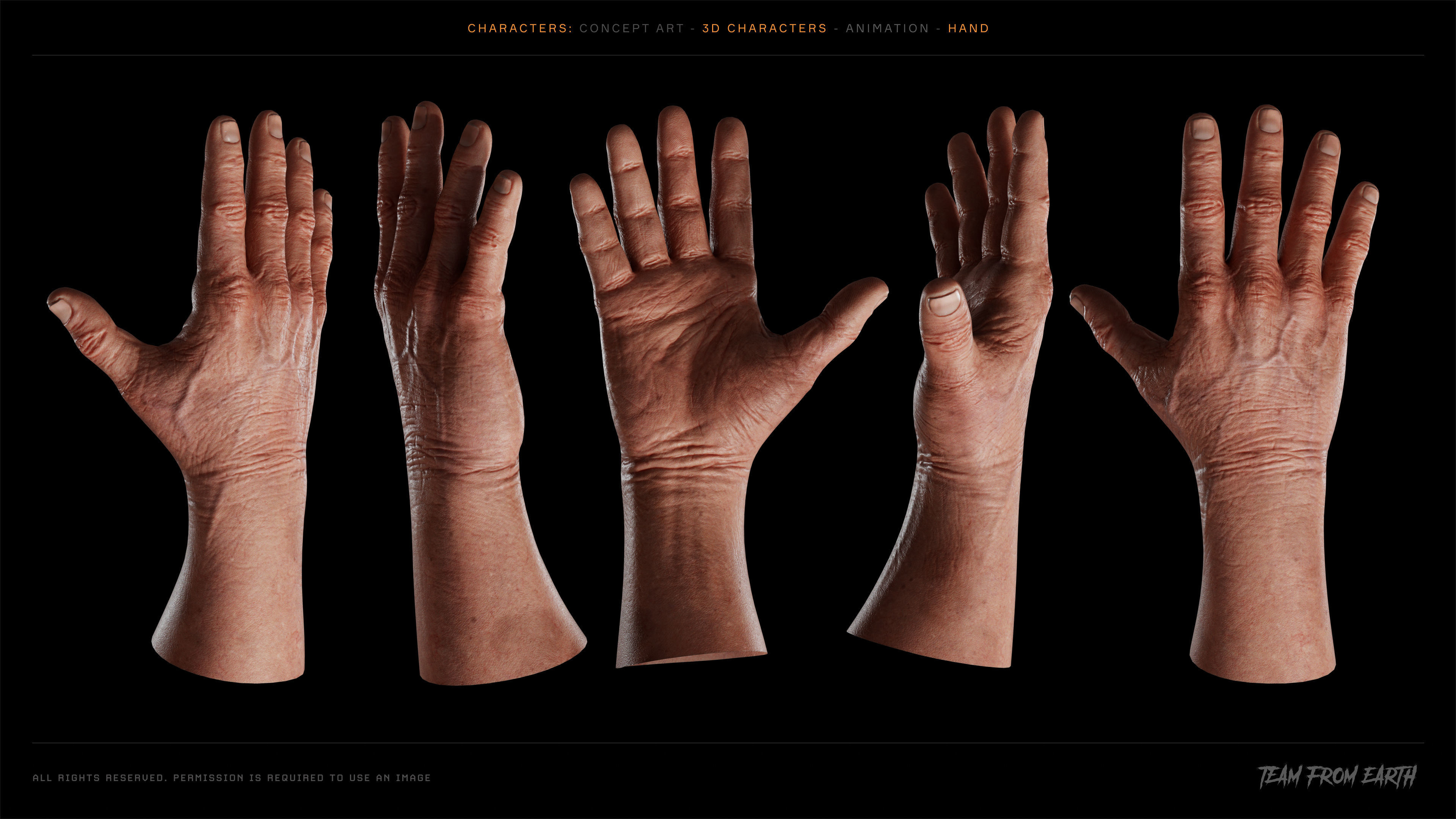 Vintage 3D model of Santa Clause animated for Unreal engine Low-poly 3D model_10