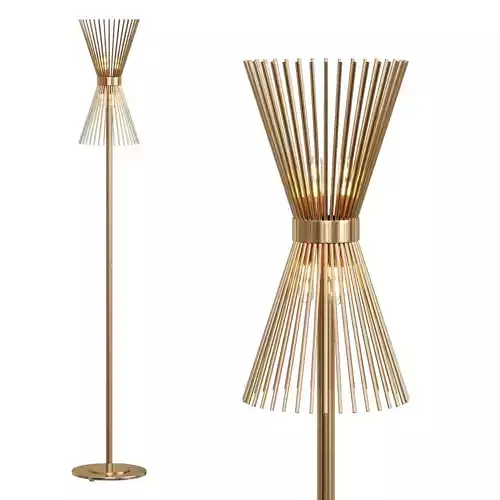 Halo Brass Floor Lamp by Luxdeco 3D model