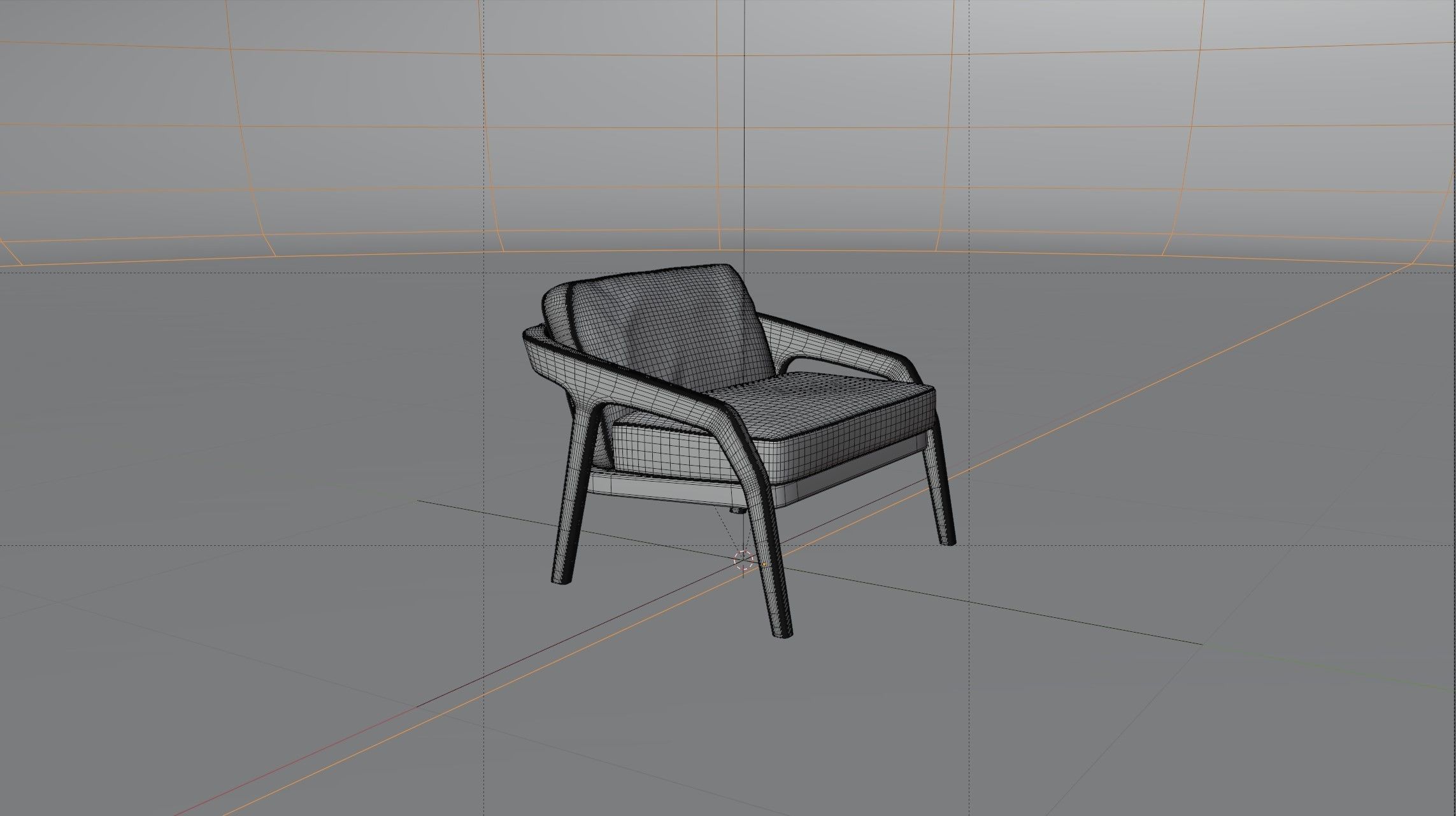 Leather Armchair 3D model_1