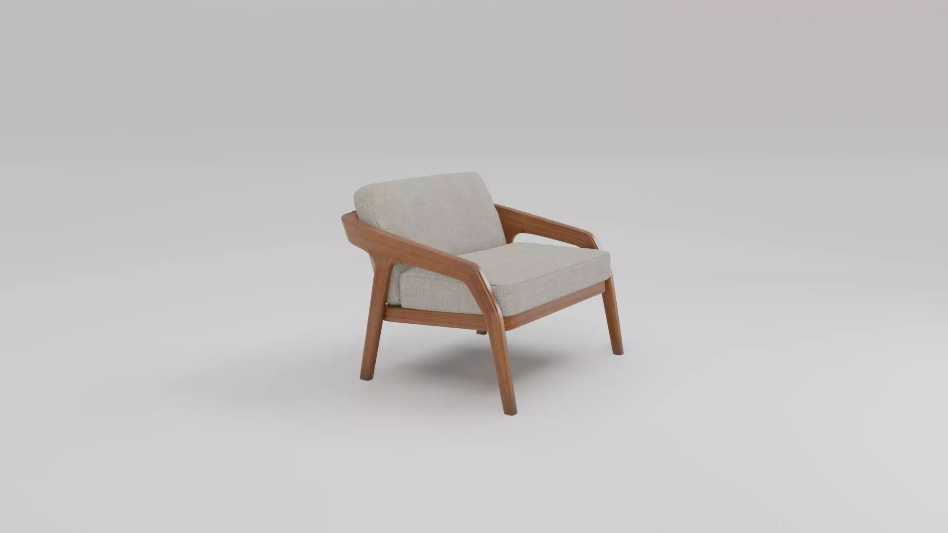 Leather Armchair 3D model_0