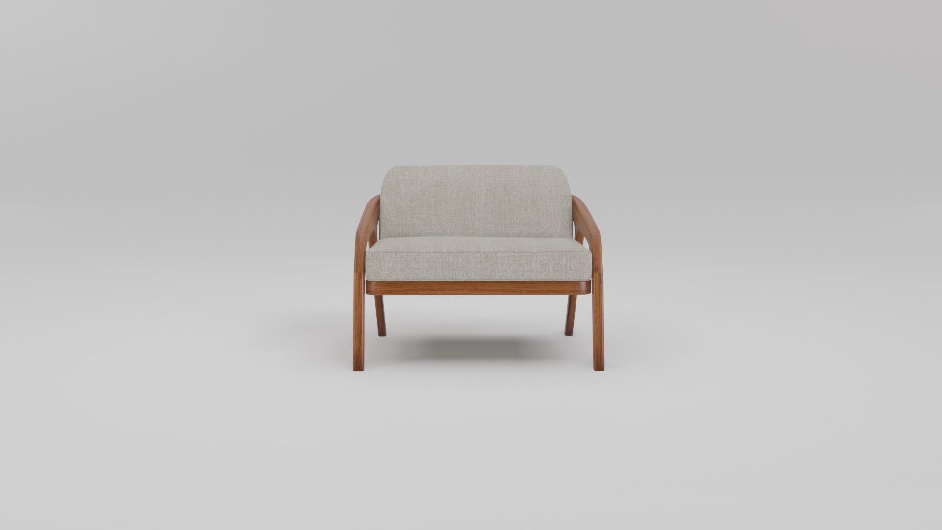 Leather Armchair 3D model_2