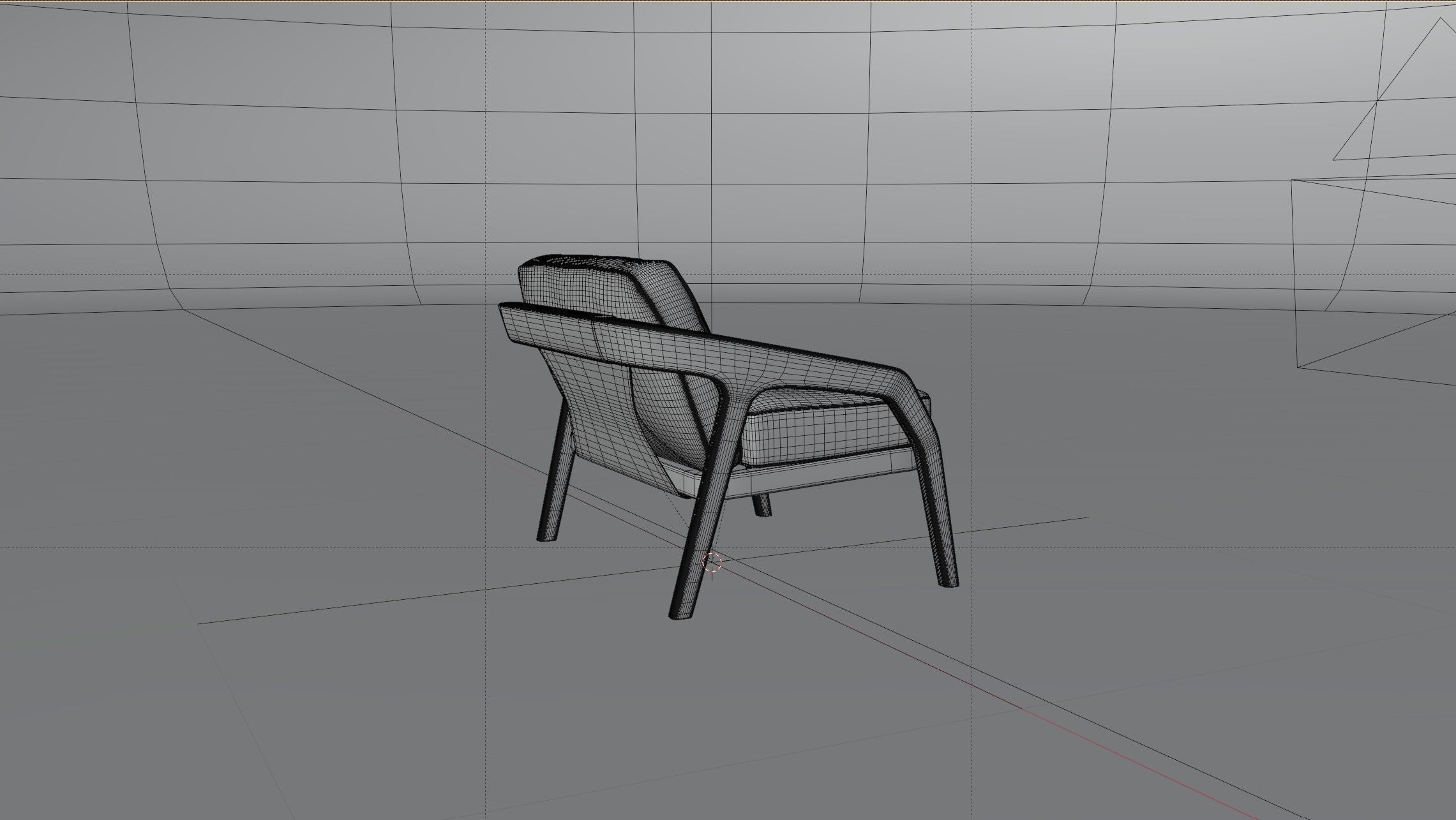 Leather Armchair 3D model_4