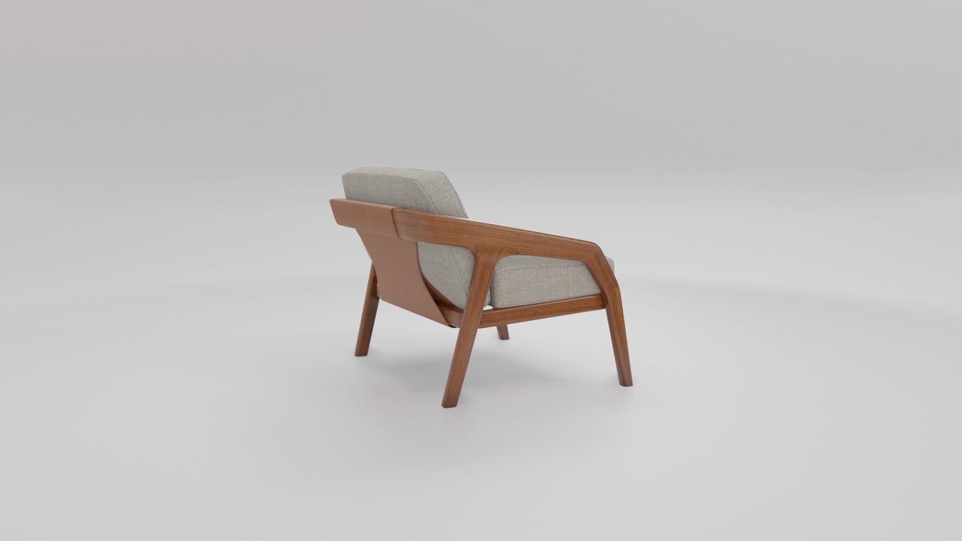 Leather Armchair 3D model_3