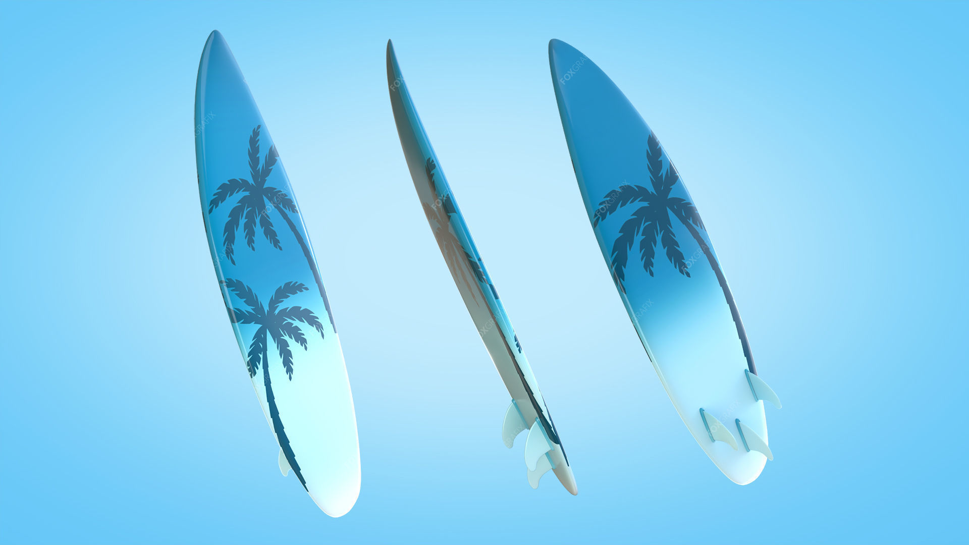 Beach Pack Low-poly 3D model_21