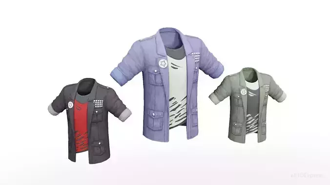 Stylized Rigged Male Jackets with Shirts Collection