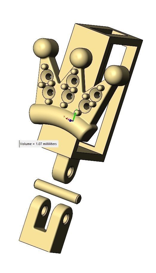 Diamond crown bail link 3D print model_13