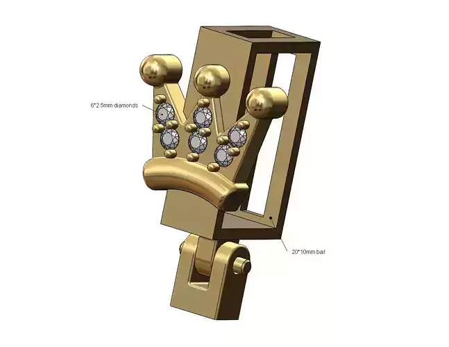 Diamond crown bail link