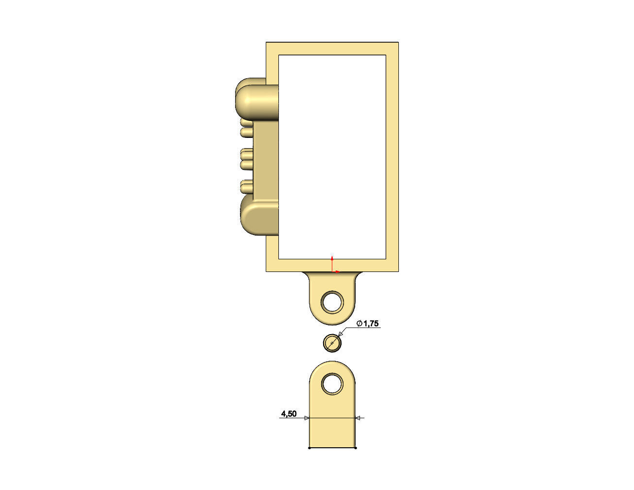 Diamond crown bail link 3D print model_8