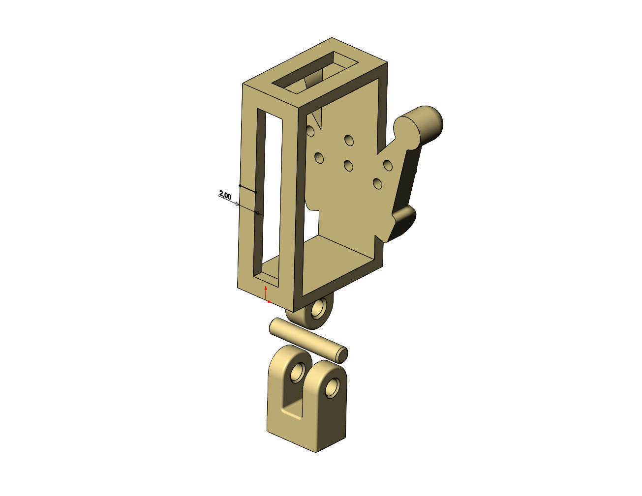 Diamond crown bail link 3D print model_9