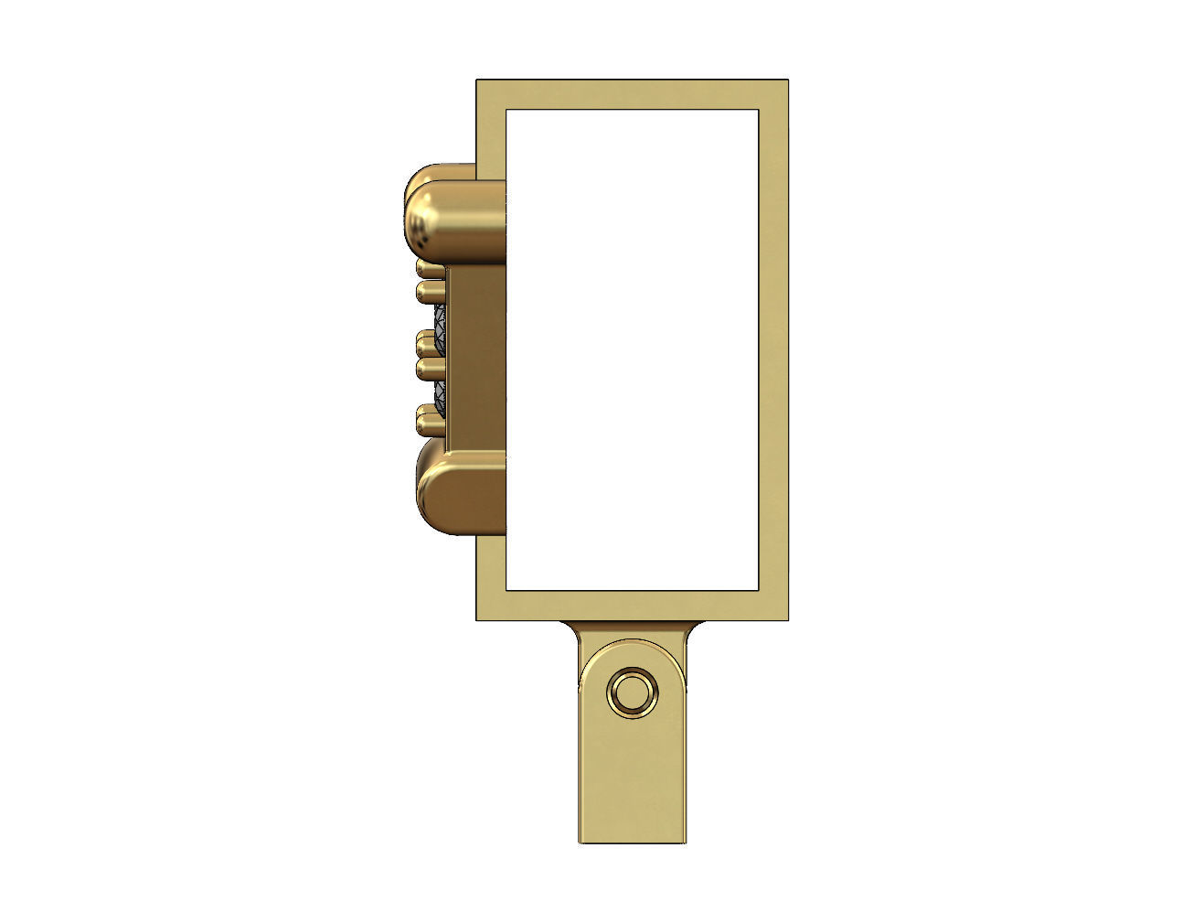 Diamond crown bail link 3D print model_2