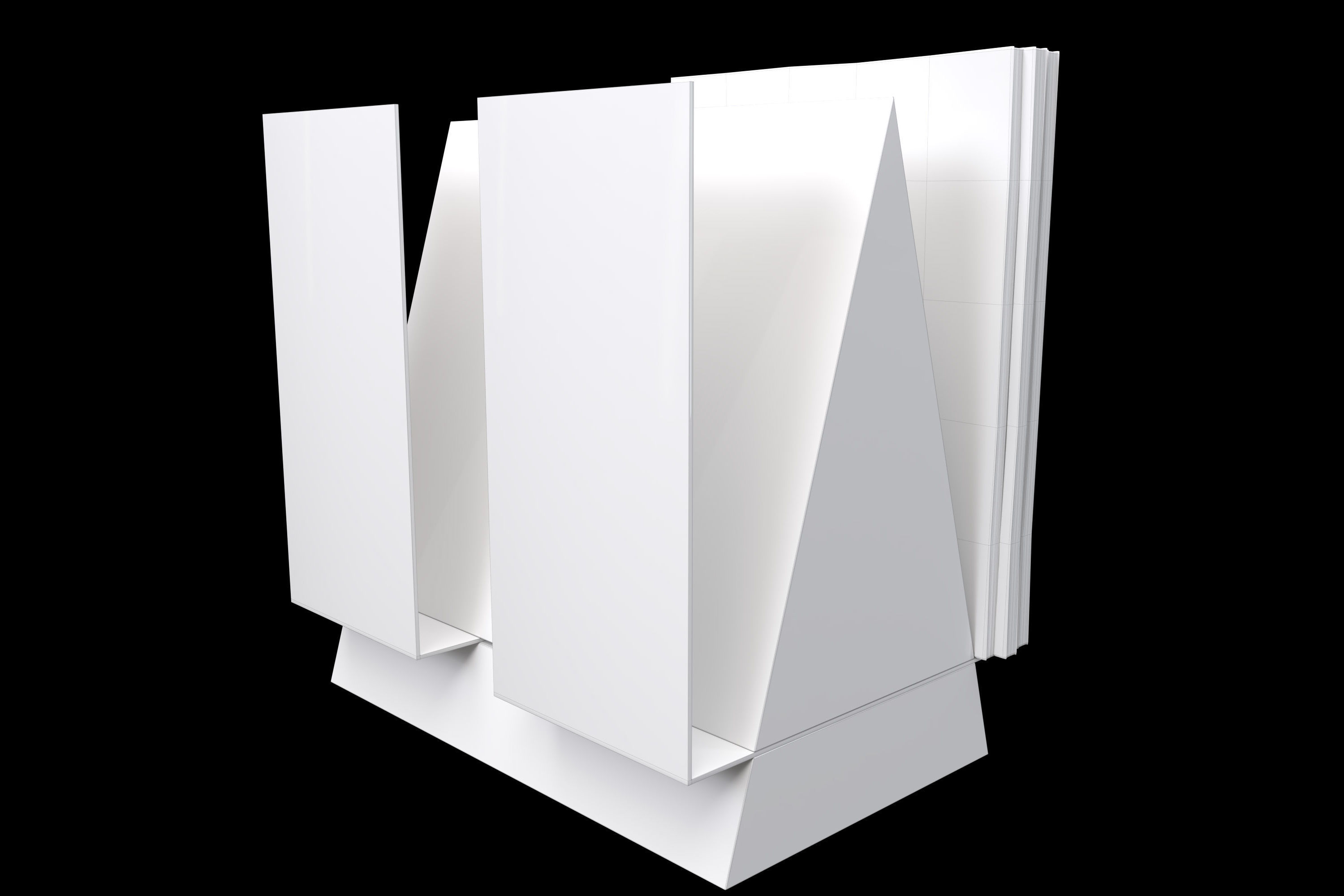 Book rack 3D model_1
