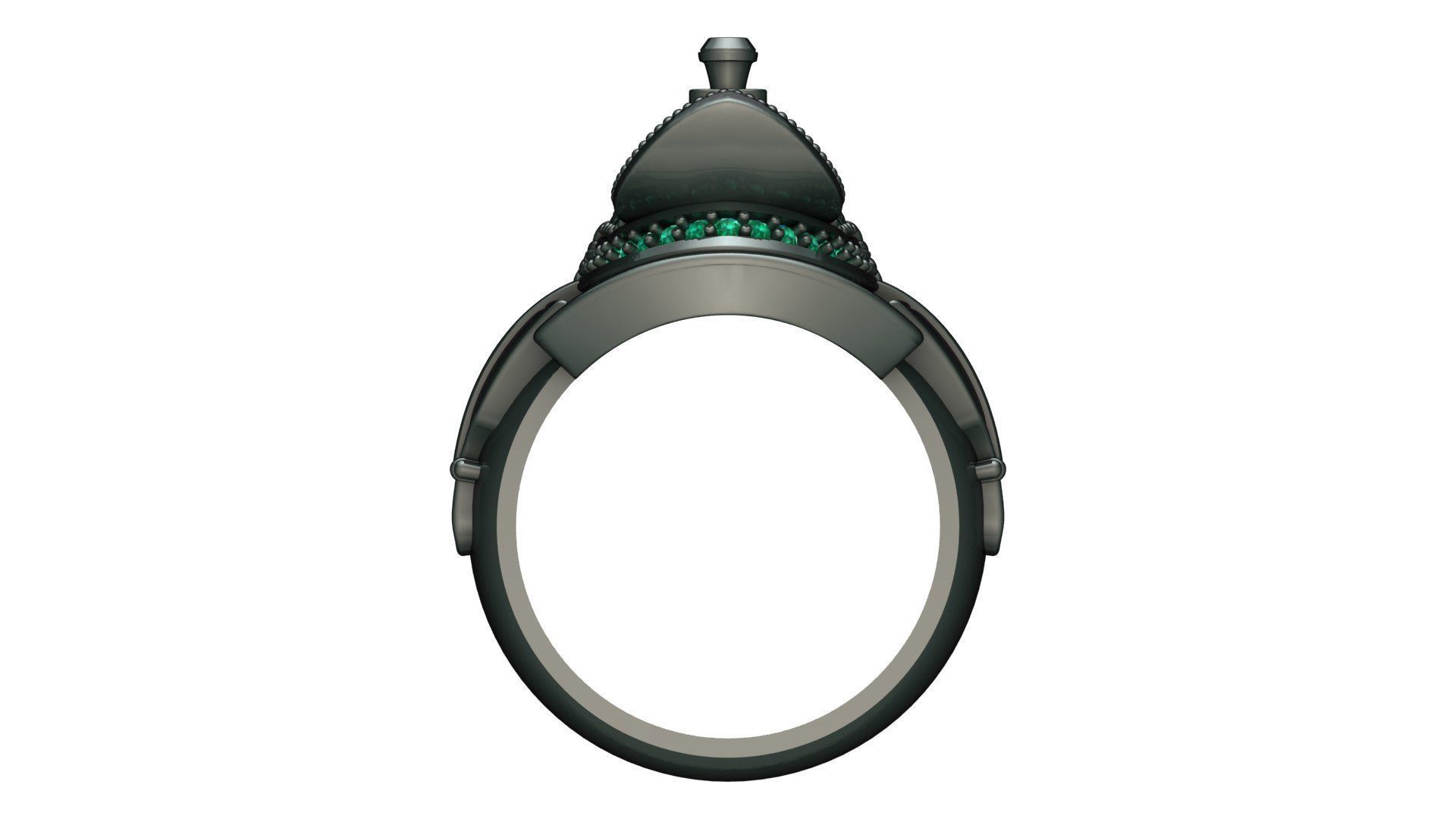 horse saddle ring 3D print model_1