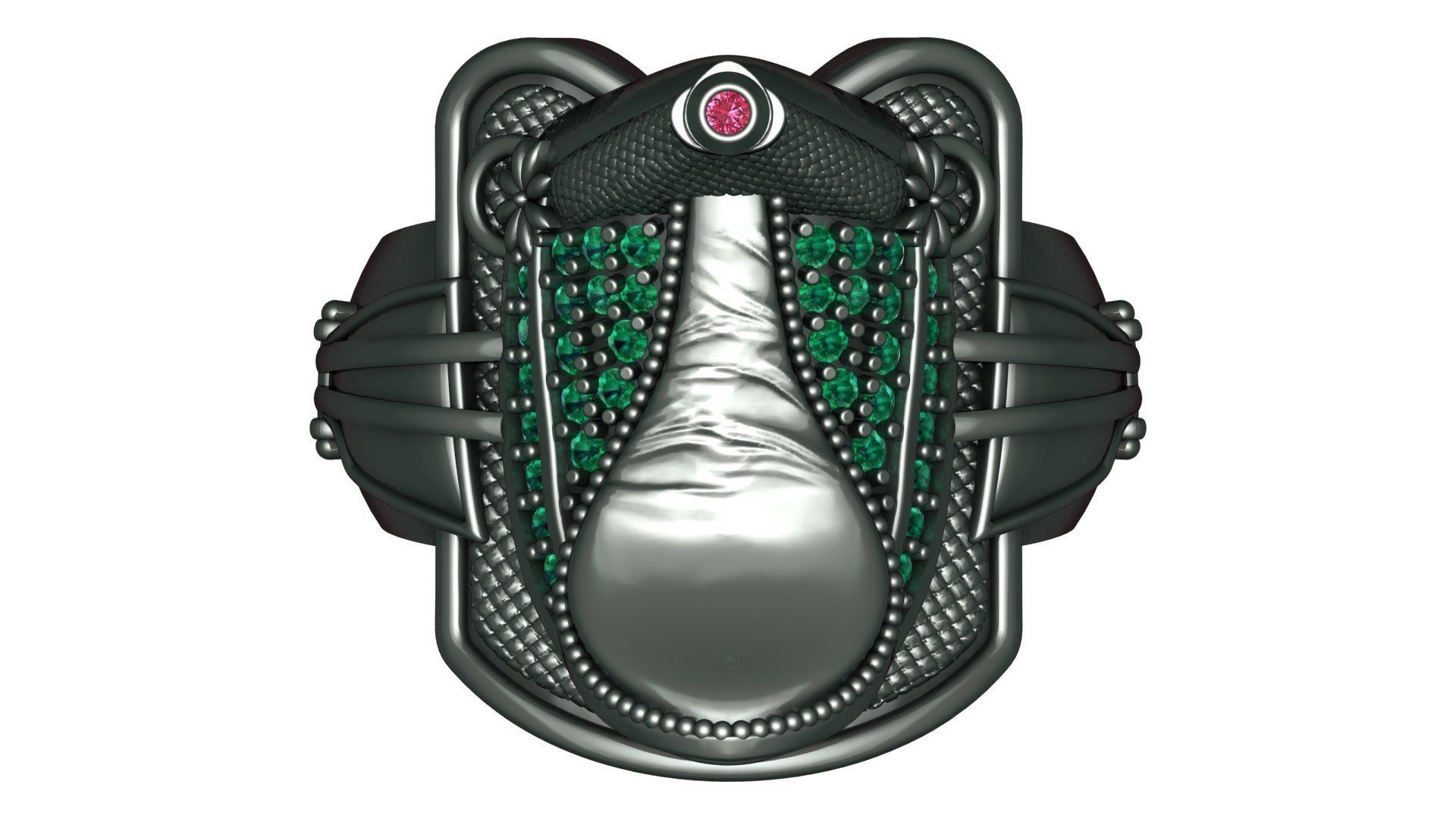 horse saddle ring 3D print model_4