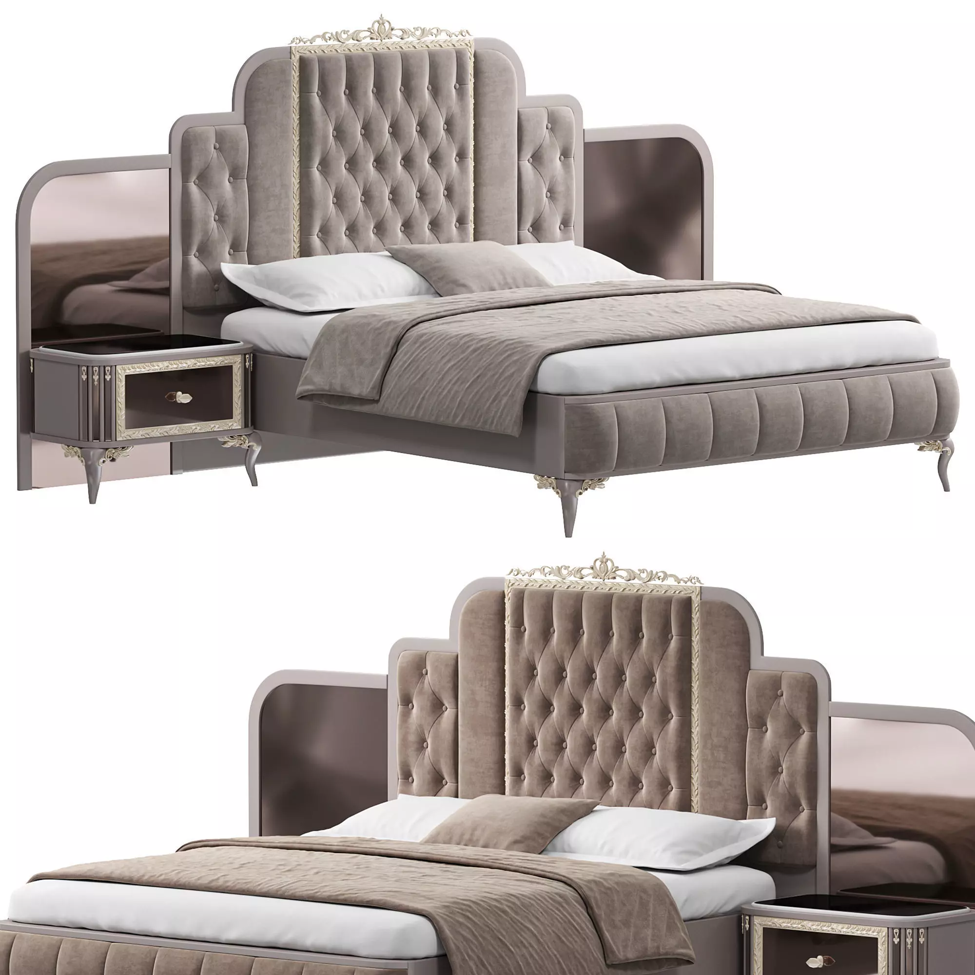 Elegance Luxury Bed By Evgor 3D model