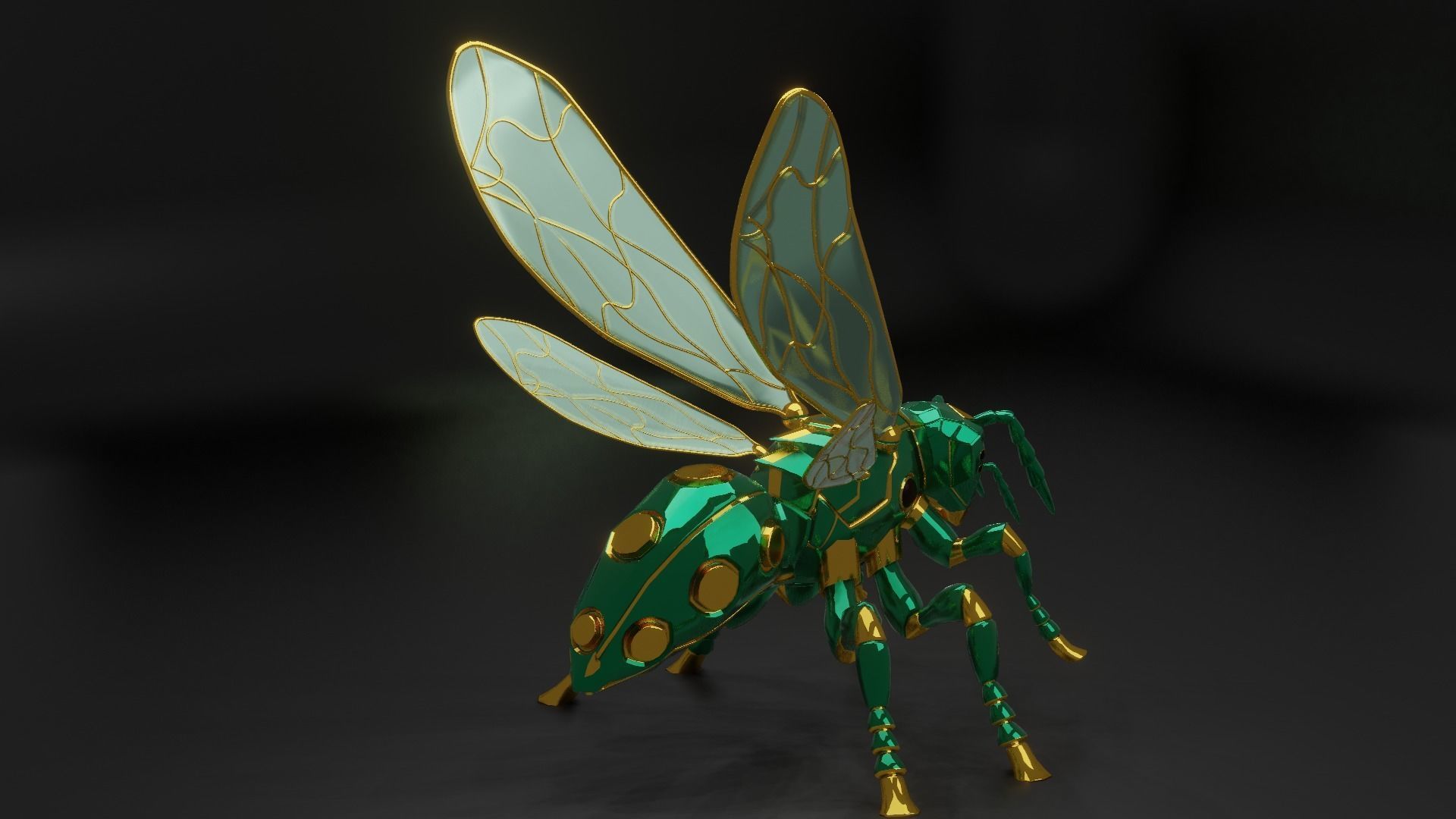 Robot wasp 3D model_26