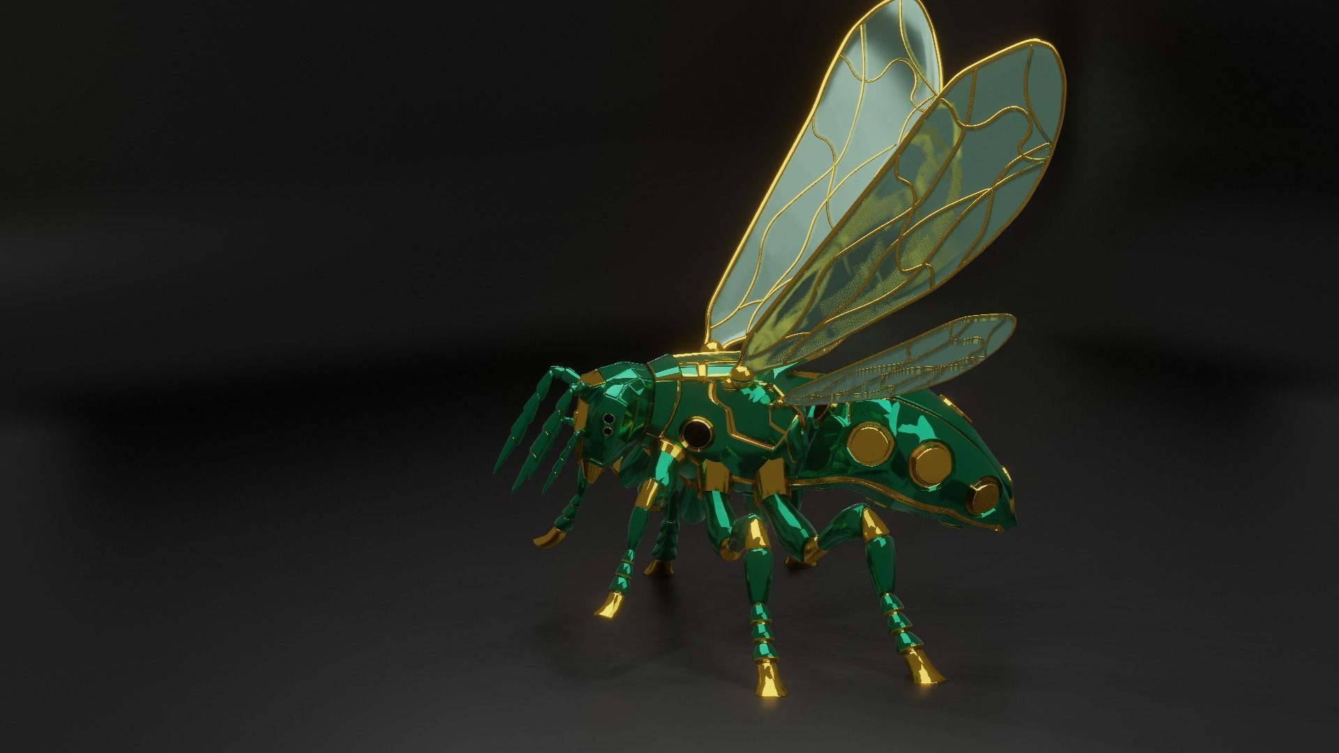 Robot wasp 3D model_27
