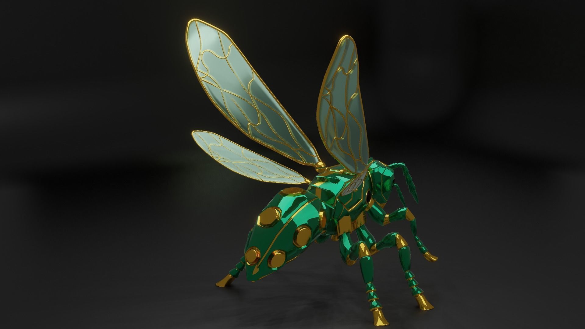 Robot wasp 3D model_20