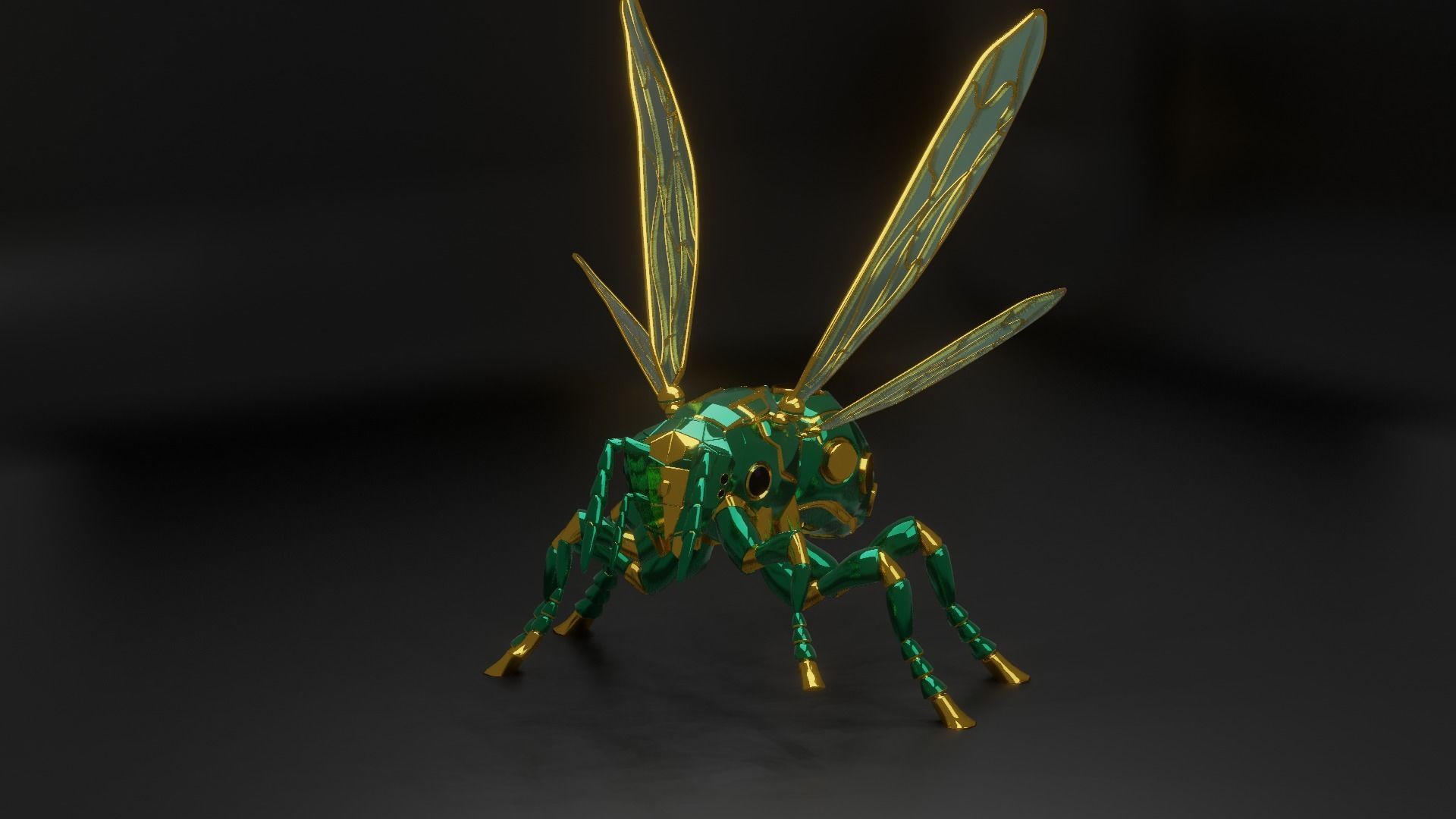 Robot wasp 3D model_32