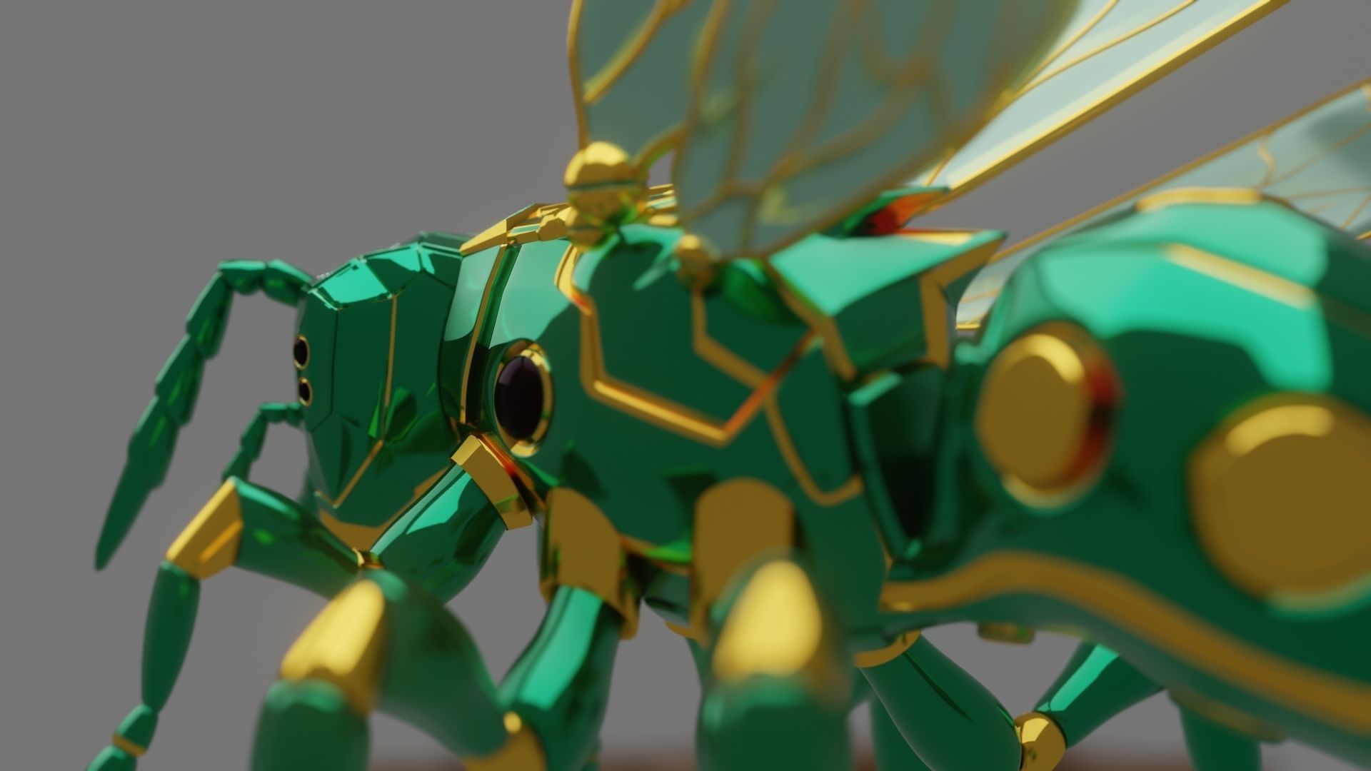 Robot wasp 3D model_3