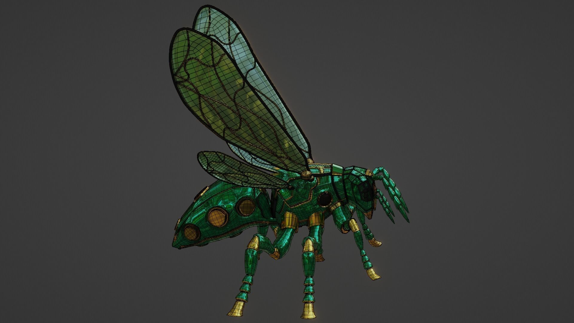 Robot wasp 3D model_88