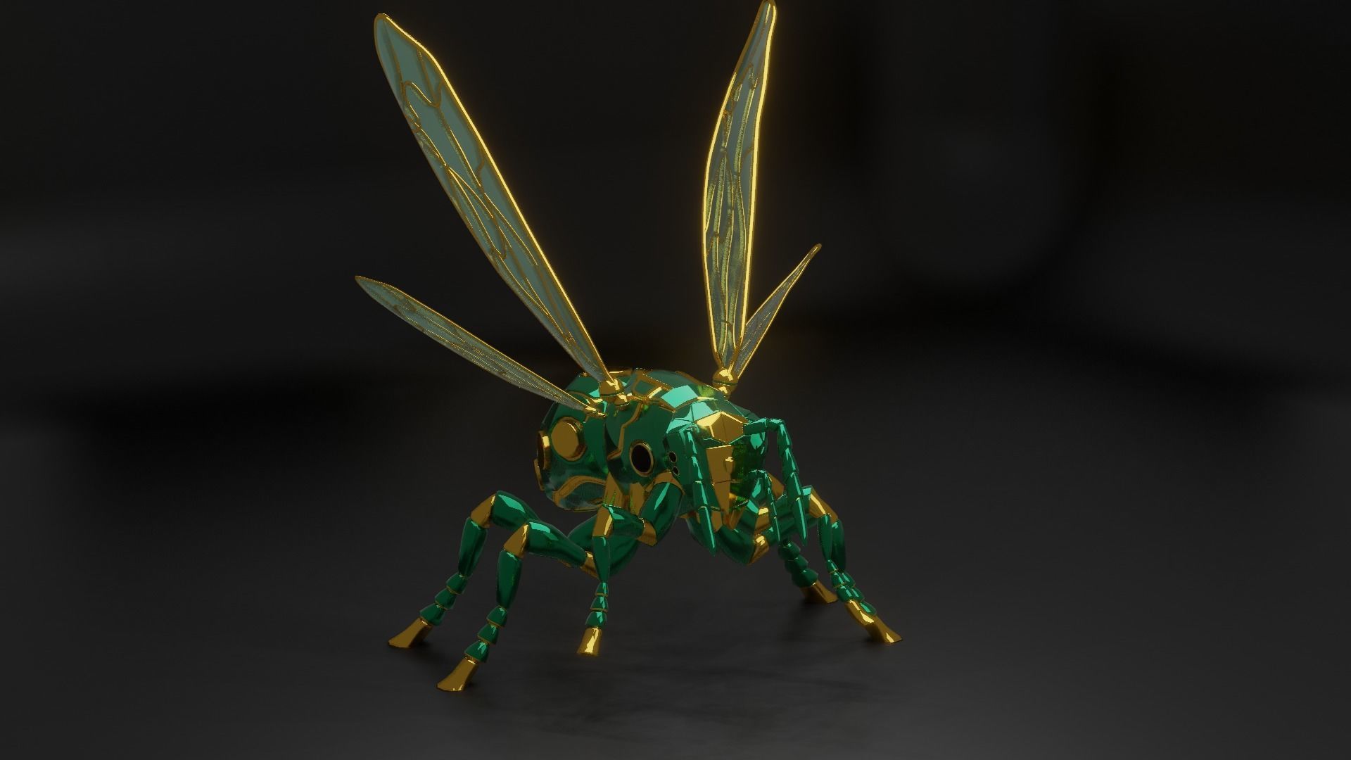 Robot wasp 3D model_13