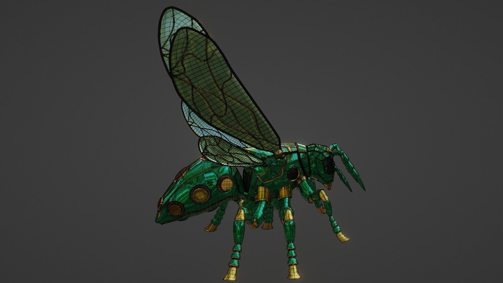 Robot wasp 3D model_86
