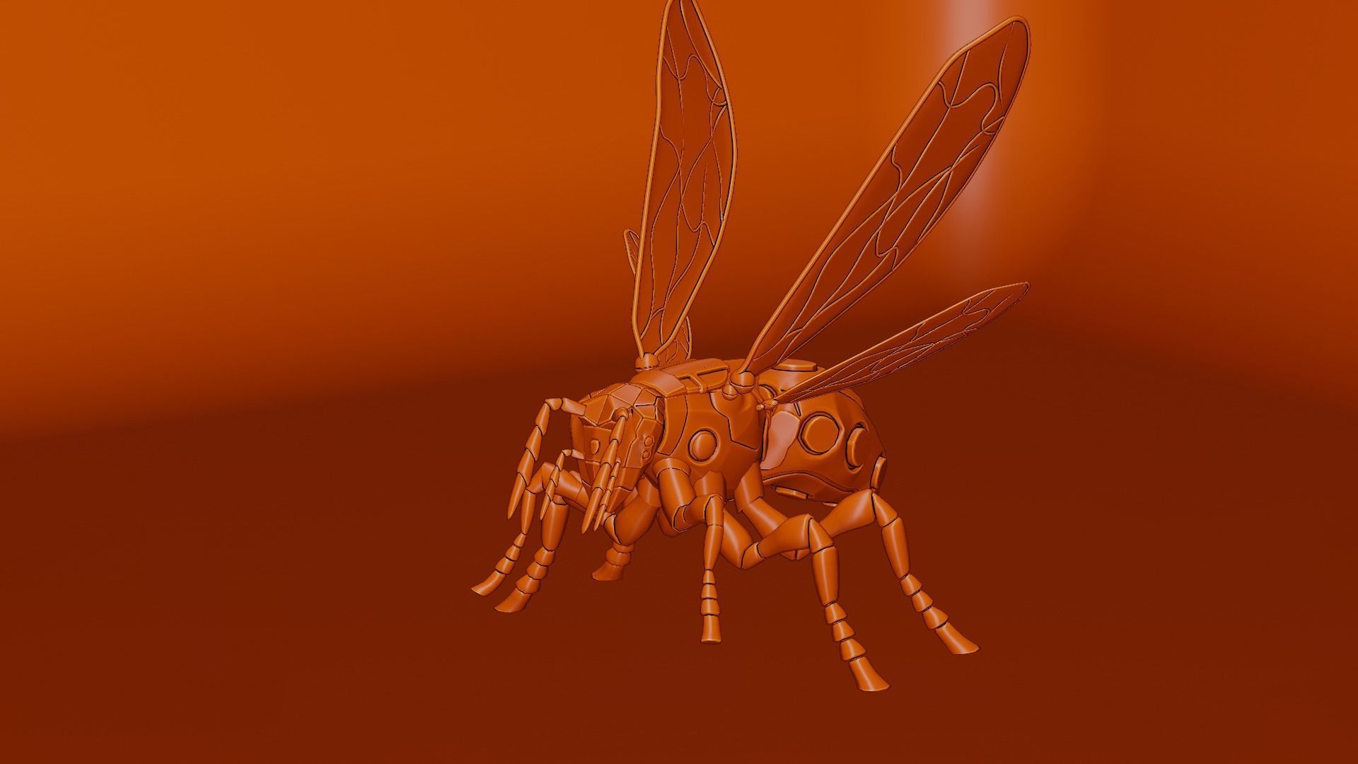 Robot wasp 3D model_64