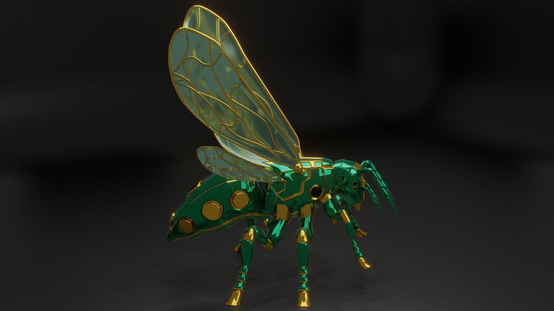 Robot wasp 3D model_15