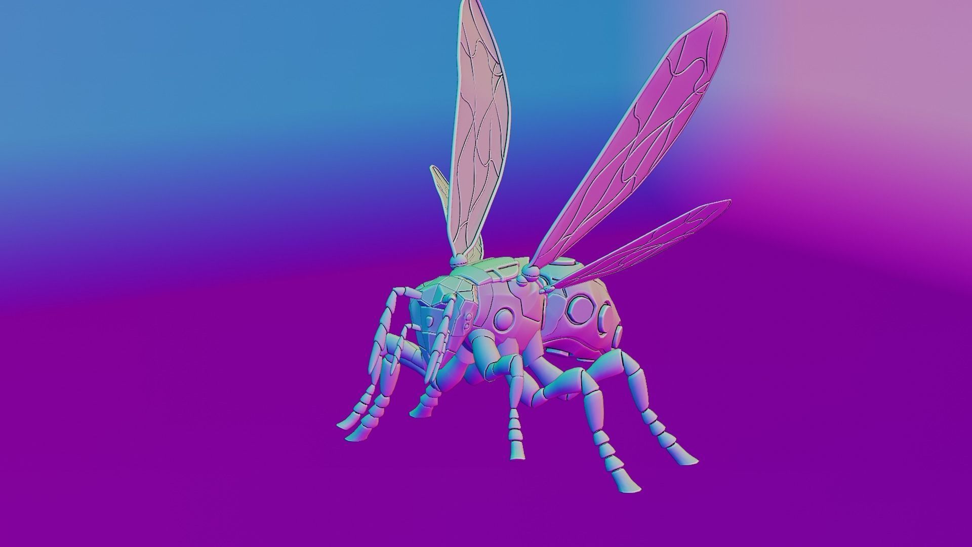 Robot wasp 3D model_65